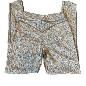 Gymshark Women's Fleur Texture Leggings Charcoal Marl Gray S